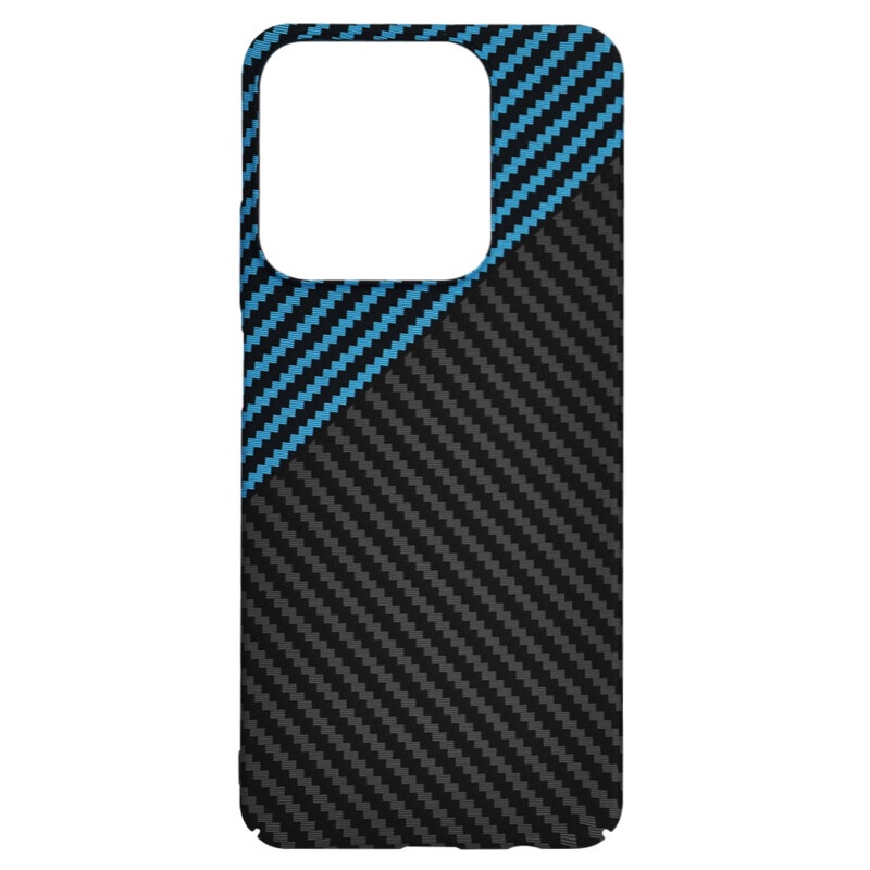 Husa pentru Realme C63 / C61, Finisaj Premium cu Textura de Carbon, Design Elegant, SKDR CarbonFlex - Bleu - 2 | YEO