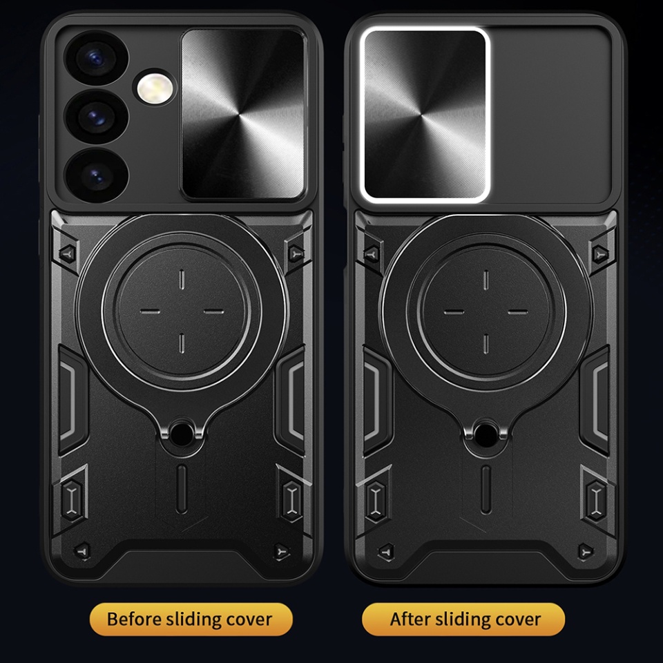 Husa pentru Realme C63 / C61, SKYDDAR INNOVATION, CamGuard Pro, Inel Magnetic, Protectie Camera, set cu sticker, Albastru - 2 | YEO