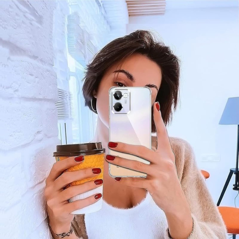 Husa pentru Realme P3 5G, SKYDDAR INNOVATION, Shockproof Clear Silicone, Silicon Slim, set cu sticker, Transparenta - 3 | YEO