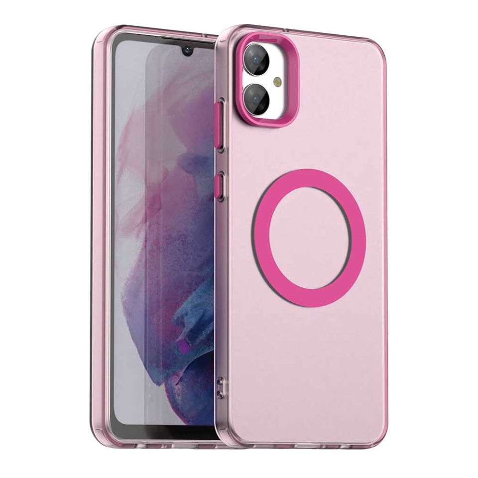 Husa pentru Samsung Galaxy A05, SKYDDAR INOVATION, CandyCase, Magsafe, set cu sticker, Roz
