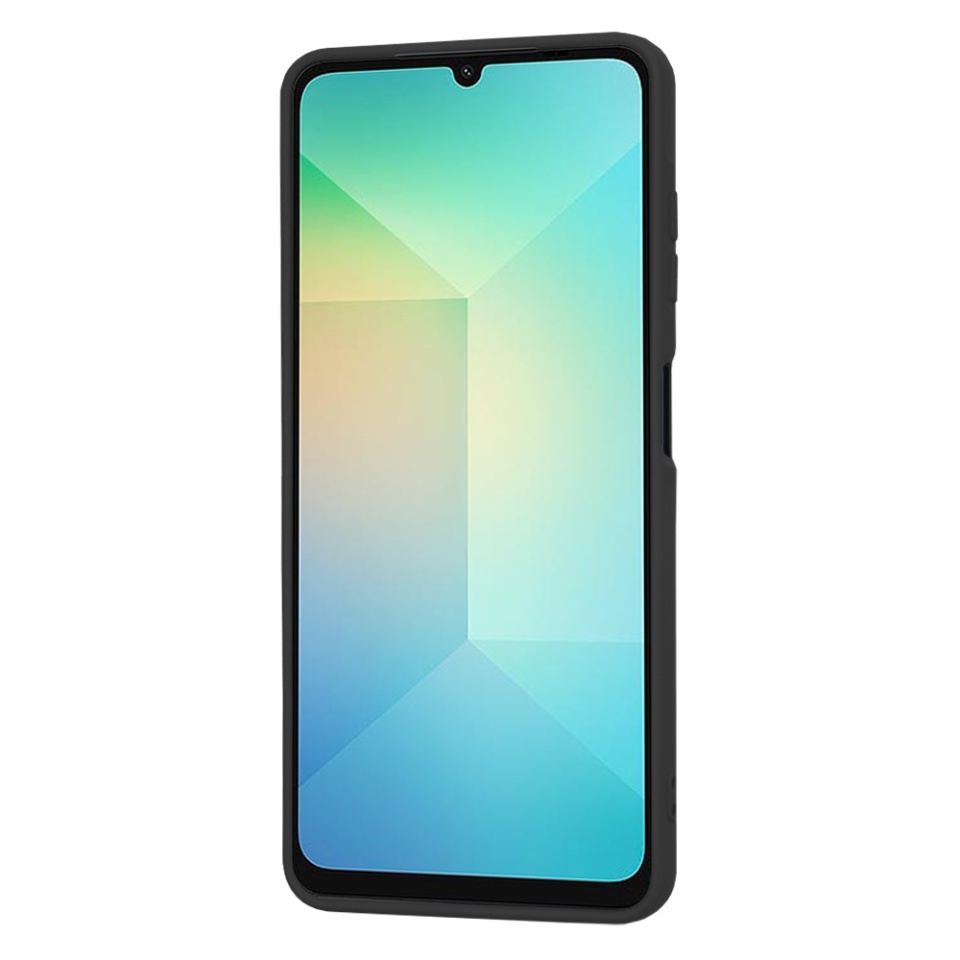 Husa pentru Samsung Galaxy A06 din Silicon Catifelat, Protectie Premium, Skyddar SoftElegance - Negru - 1 | YEO