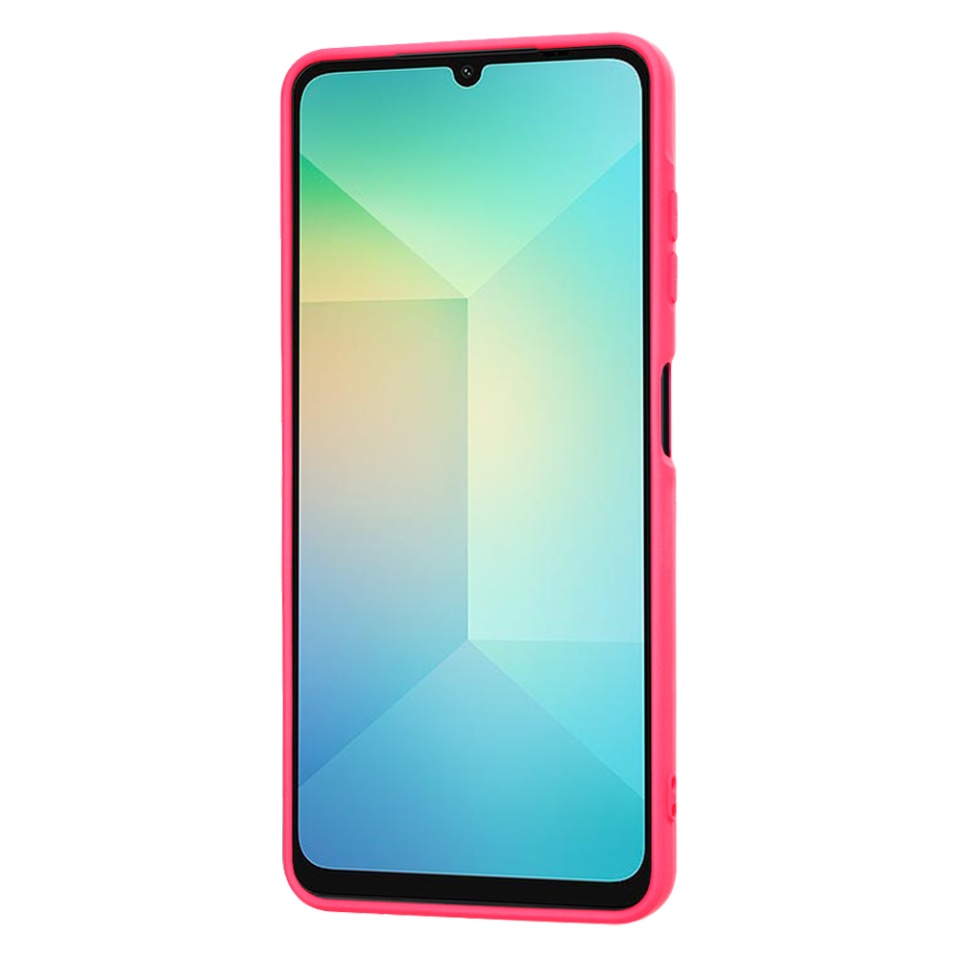 Husa pentru Samsung Galaxy A06, SKYDDAR INNOVATION, din Silicon Catifelat, SoftElegance , Fucsia, set cu sticker - 1 | YEO