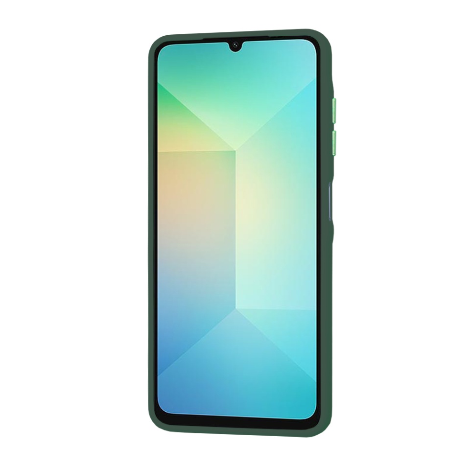 Husa pentru Samsung Galaxy A06, SKYDDAR INNOVATION, HaloFrost, AntiSoc, Verde inchis, set cu sticker - 2 | YEO