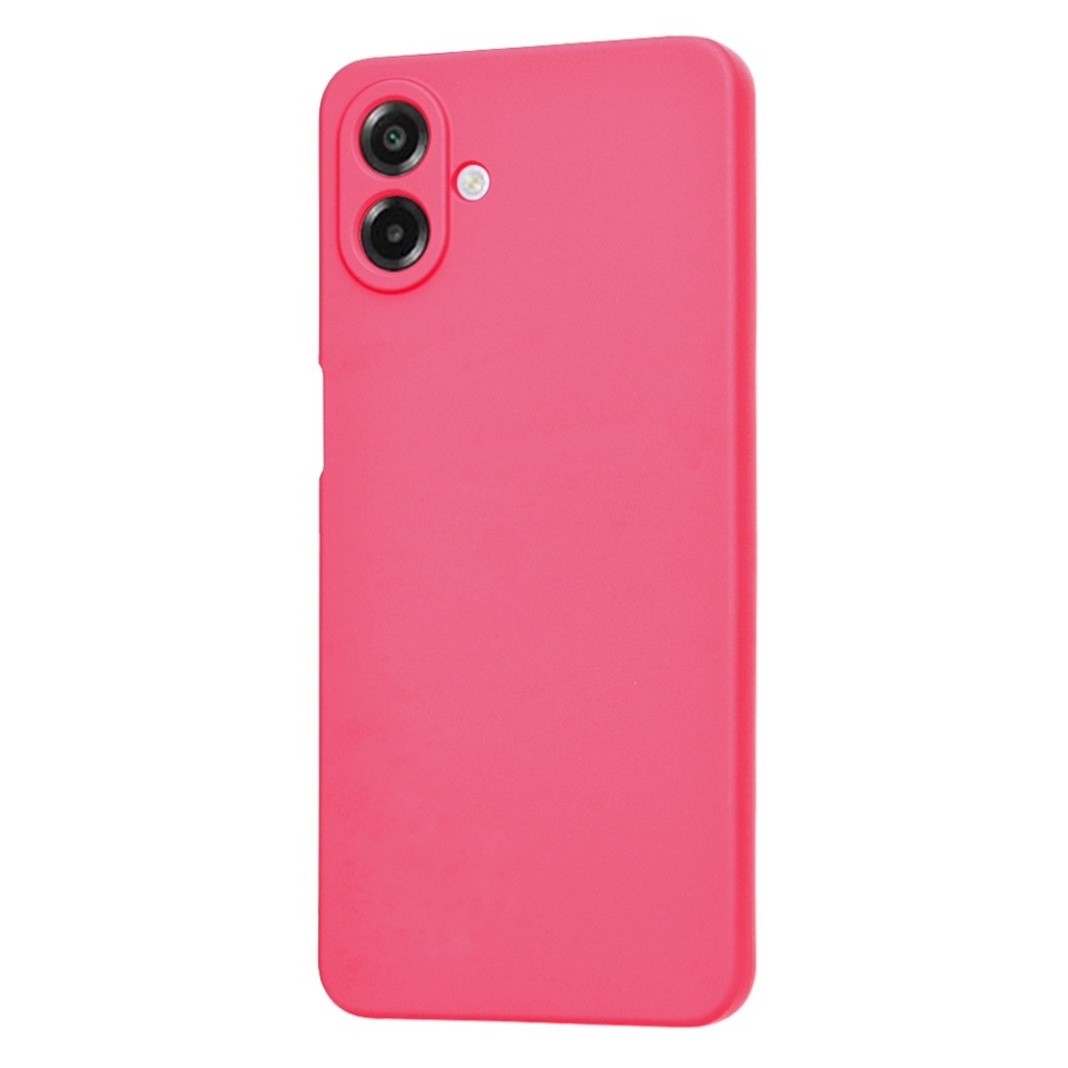 Husa pentru Samsung Galaxy A07 4G, SKYDDAR INNOVATION, din Silicon Catifelat, SoftElegance, set cu sticker, Fucsia - 2 | YEO