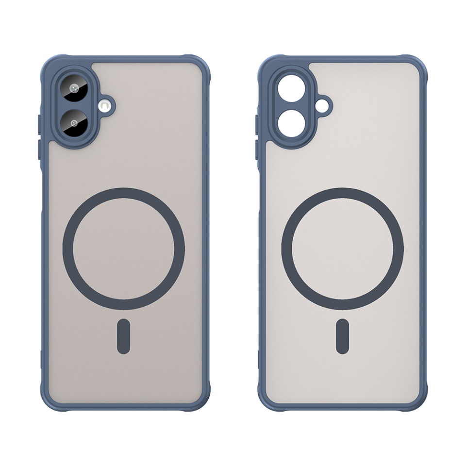 Husa pentru Samsung Galaxy A07 4G, SKYDDAR INNOVATION, HaloFrost MagSafe II, Antisoc, set cu sticker, Bleumarin - 1 | YEO