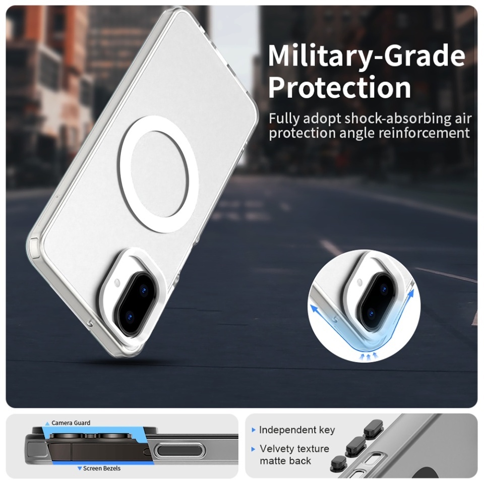 Husa pentru Samsung Galaxy A07 4G, SKYDDAR INOVATION, CandyCase, Magsafe, set cu sticker, Alb - 3 | YEO