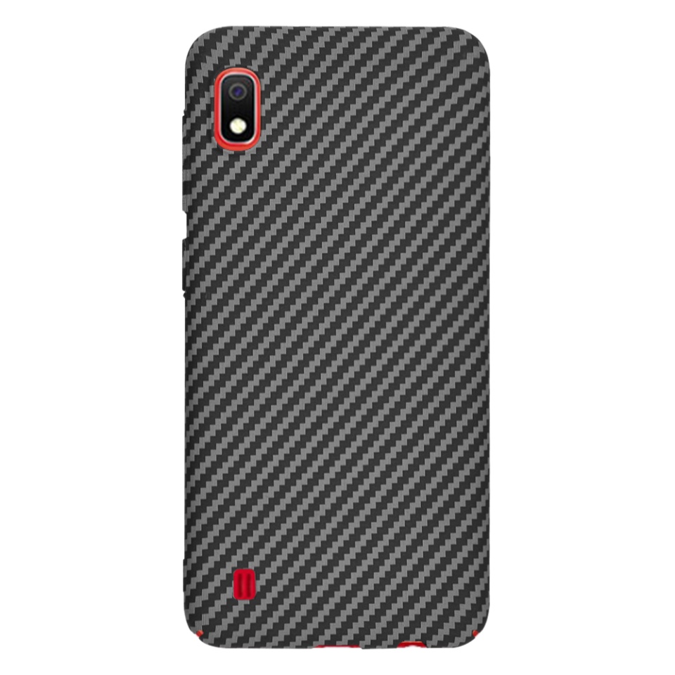 Husa pentru Samsung Galaxy A10, Finisaj Premium cu Textura de Carbon, Design Elegant, SKDR CarbonFlex - Negru - 2 | YEO
