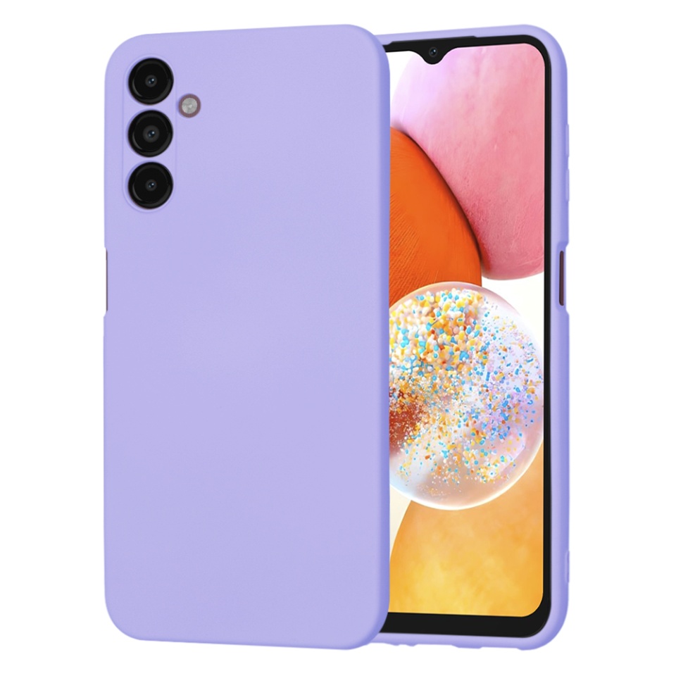 Husa pentru Samsung Galaxy A14 5G / Galaxy A14 4G din Silicon Catifelat, Protectie Premium, Skyddar SoftElegance - Violet