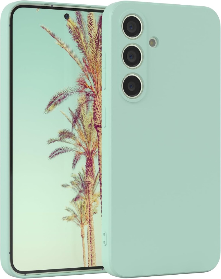 Husa pentru Samsung Galaxy A14 5G / Galaxy A14 4G din Silicon Catifelat, Protectie Premium, Skyddar SoftElegance - Verde deschis