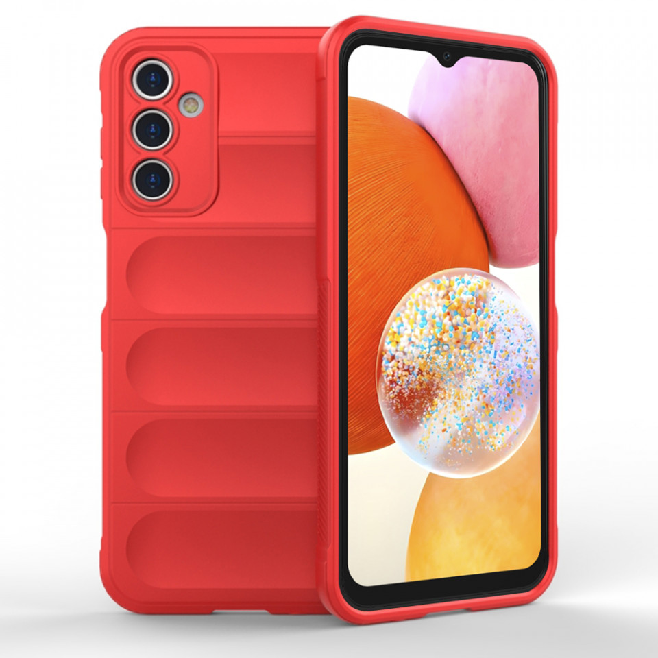 Husa pentru Samsung Galaxy A14 5G / Galaxy A14 4G eleganta, din silicon mat, SKDR Vogue - Rosu