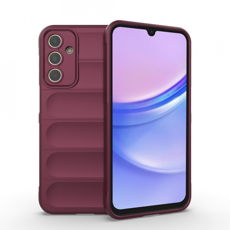 Husa pentru Samsung Galaxy A15 4G / Galaxy A15 5G eleganta, din silicon mat, SKDR Vogue - Bordo