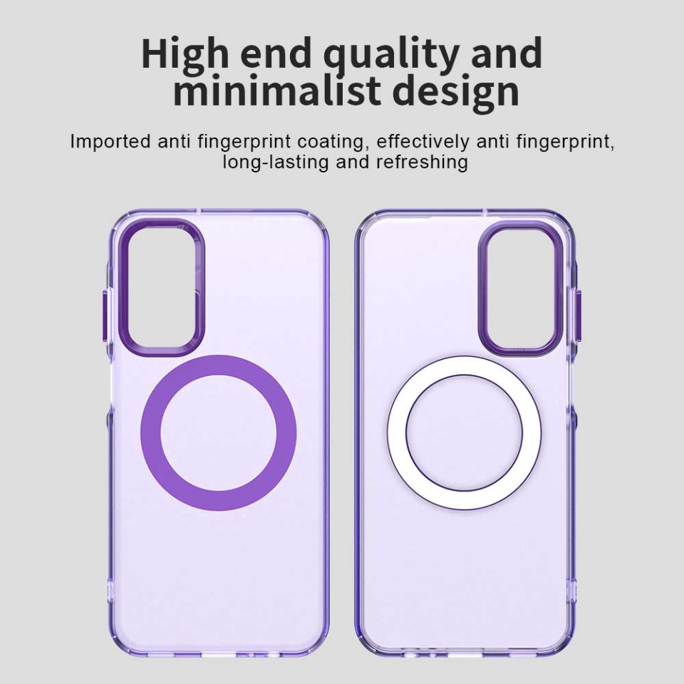 Husa pentru Samsung Galaxy A15 4G / Galaxy A15 5G, SKYDDAR INOVATION, CandyCase, Magsafe, set cu sticker, Mov - 2 | YEO