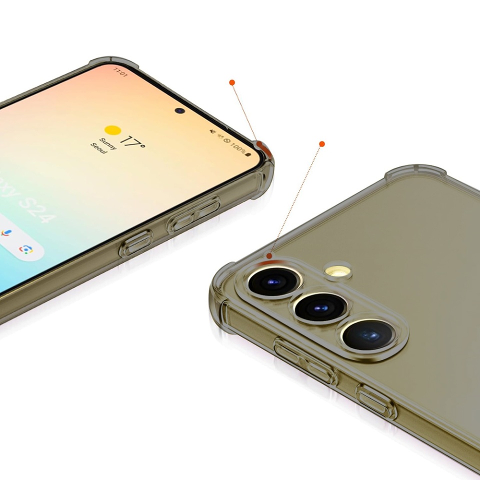 Husa pentru Samsung Galaxy A16 4G / Galaxy A16 5G, SKYDDAR INNOVATION, Shockproof MagSafe din silicon, set cu sticker, Fumuriu - 2 | YEO