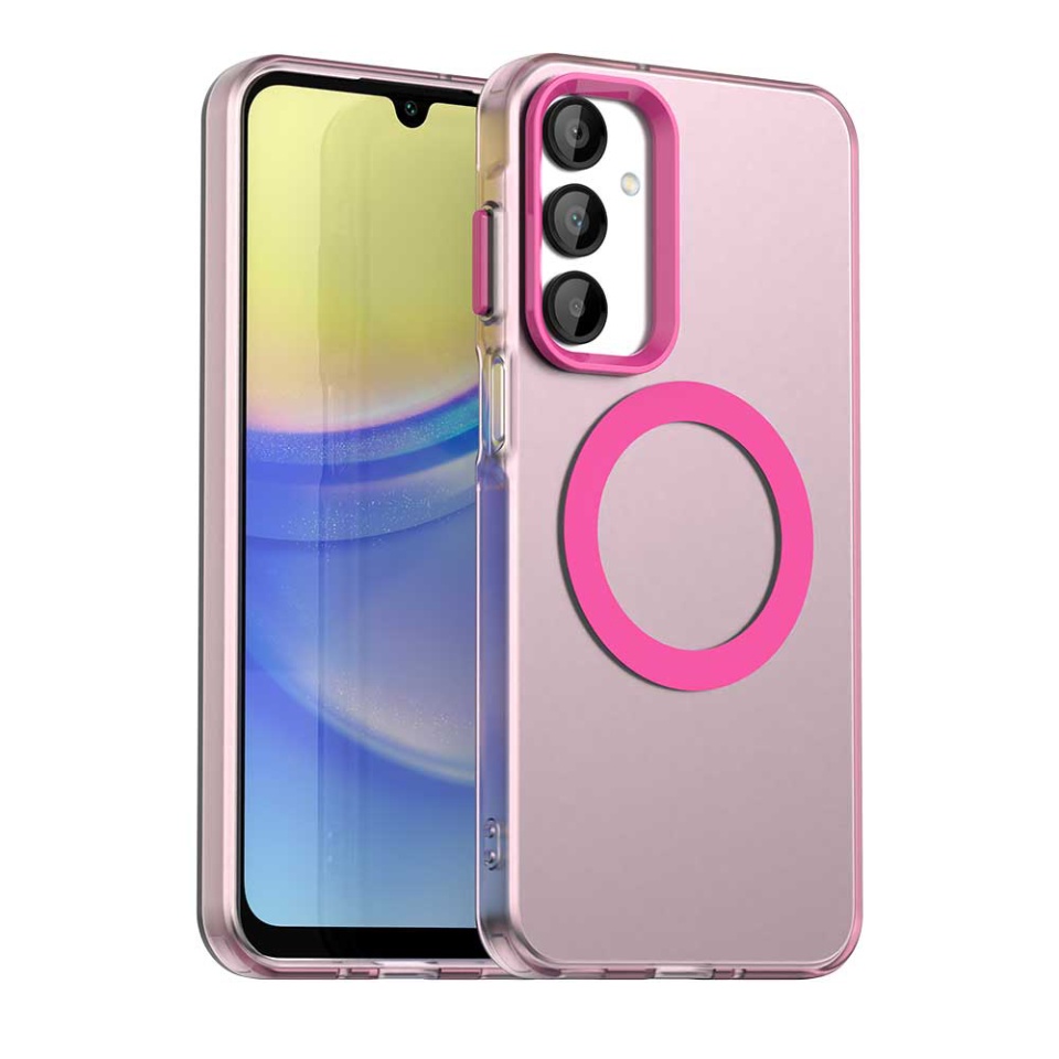 Husa pentru Samsung Galaxy A16 4G / Galaxy A16 5G, SKYDDAR INOVATION, CandyCase, Magsafe, set cu sticker, Roz
