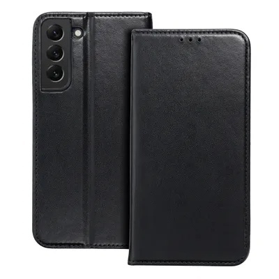 Husa pentru Samsung Galaxy A17 tip carte, SKYDDAR INNOVATION, cu Portofel Interior, Protectie la socuri, smart magneto, Negru , set cu sticker