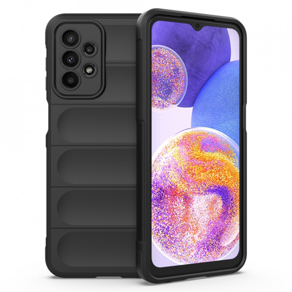 Husa pentru Samsung Galaxy A23 / Galaxy A23 5G eleganta, din silicon mat, SKDR Vogue - Negru