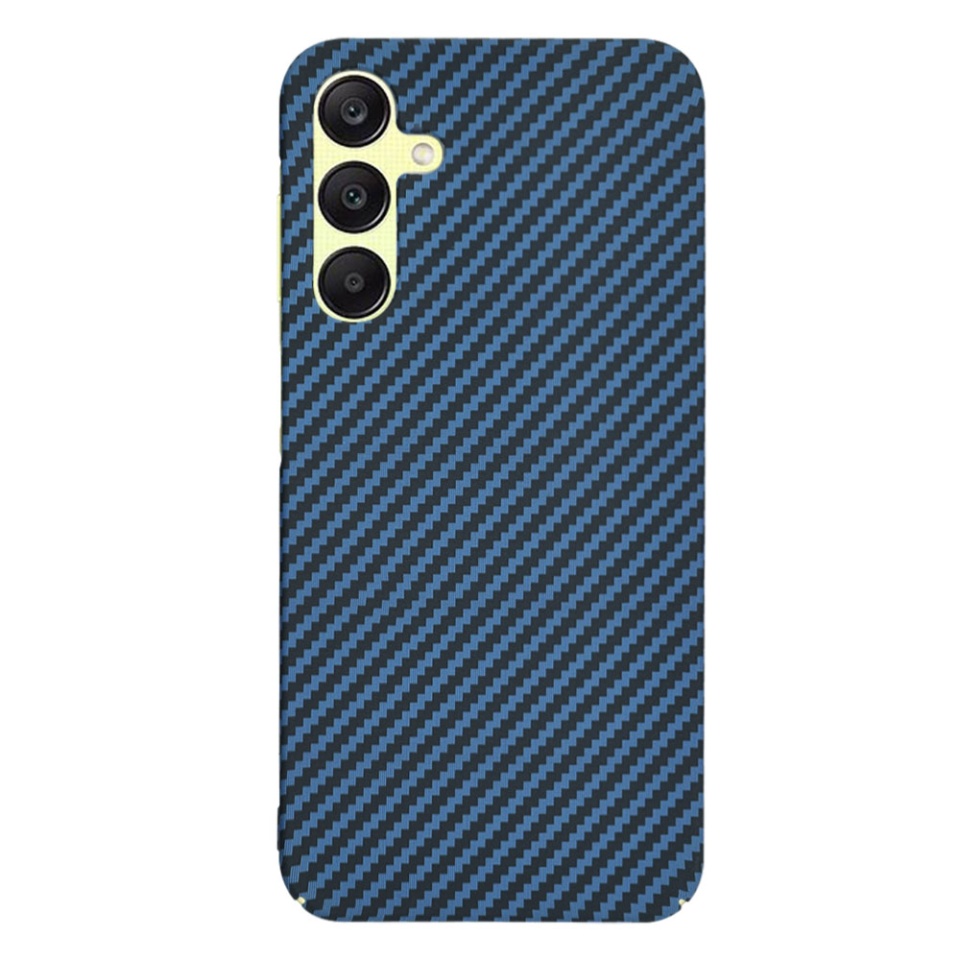 Husa pentru Samsung Galaxy A25 5G, SKYDDAR INNOVATION, Carbonite FiberShell, Cyan, set cu sticker - 3 | YEO