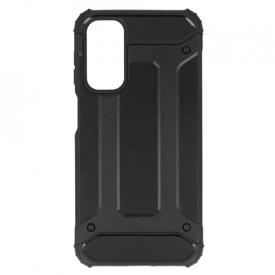 Husa pentru Samsung Galaxy A25 5G, SKYDDAR INNOVATION, Hybrid Armor, din Plastic Dur, Margini Cauciucate, Antisoc, set cu sticker, Negru - 2 | YEO