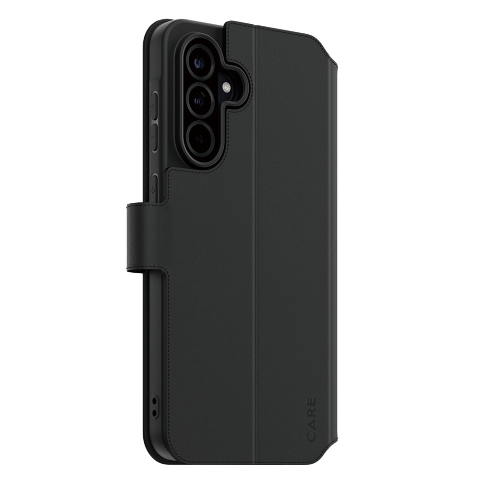 Husa pentru Samsung Galaxy A26 5G, PanzerGlass, CARE Feature Kickstand Wallet Case, Tip Carte cu Inchidere Magnetica, Suport Stand si Slot Card Protectie 360°, Testata la Socuri, Negru