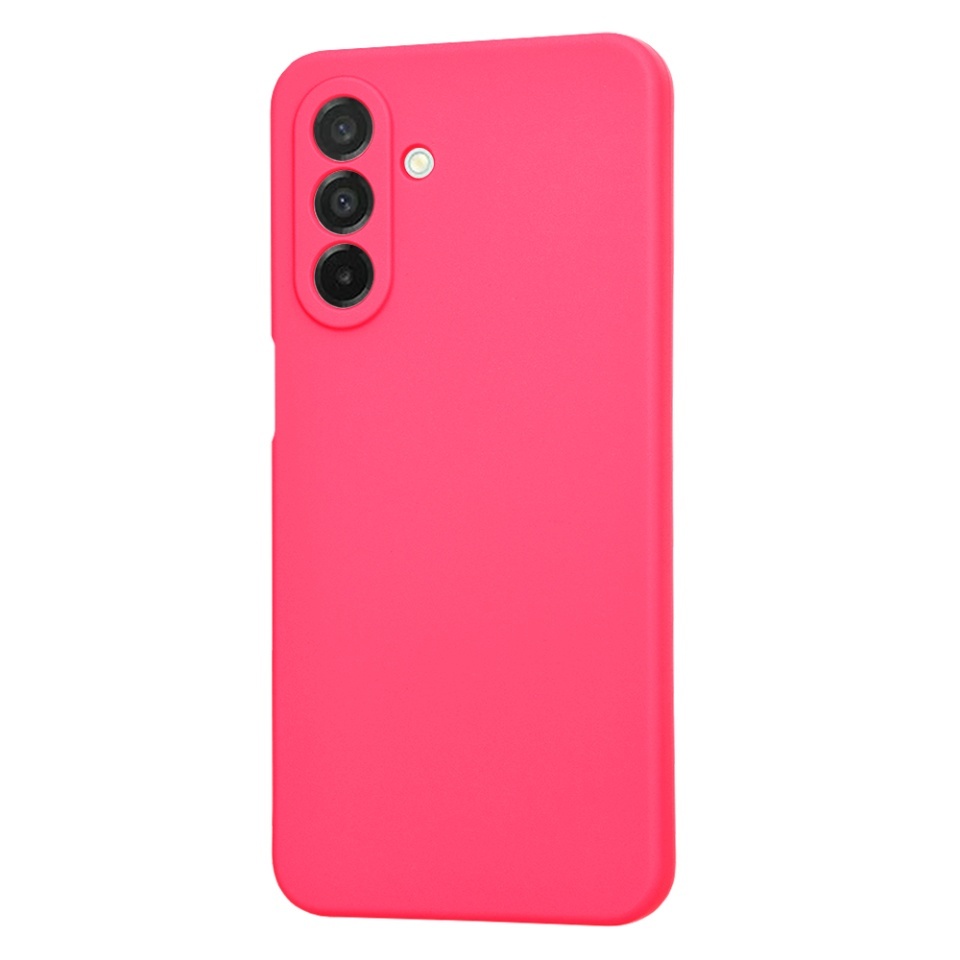 Husa pentru Samsung Galaxy A26 5G, SKYDDAR INNOVATION, din Silicon Catifelat, SoftElegance, set cu sticker, Fucsia - 2 | YEO