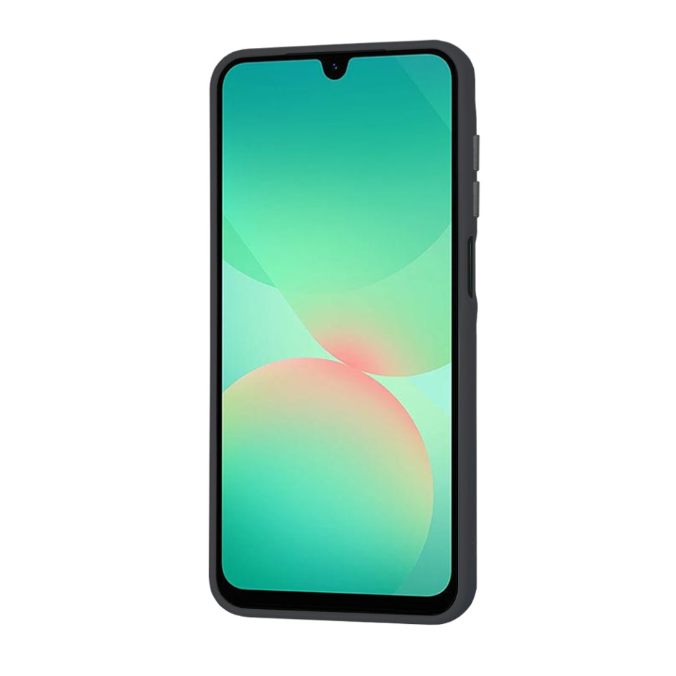 Husa pentru Samsung Galaxy A26 5G, SKYDDAR INNOVATION, HaloFrost, AntiSoc, Negru, set cu sticker - 1 | YEO
