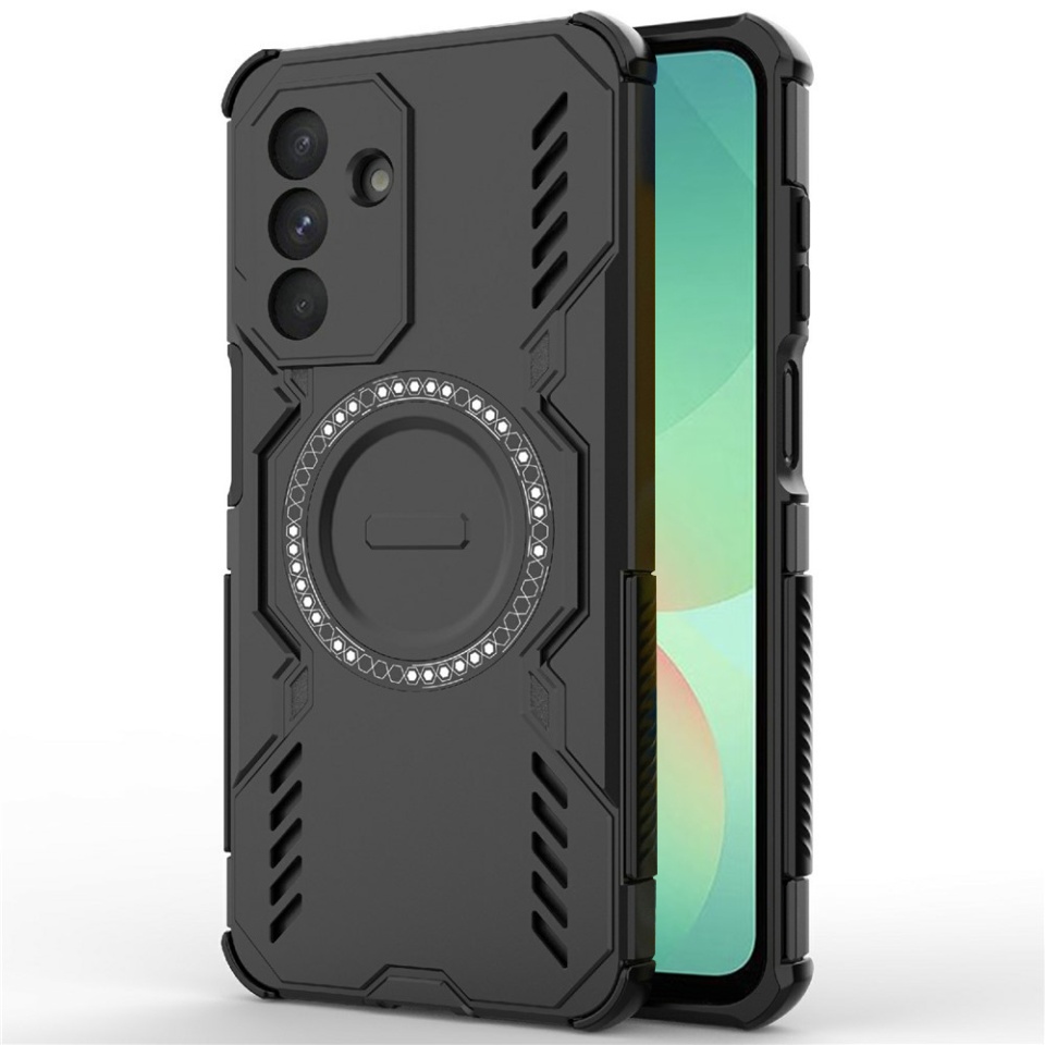 Husa pentru Samsung Galaxy A26 5G, SKYDDAR INOVATION, ArmorMag, Magsafe, set cu sticker, Negru