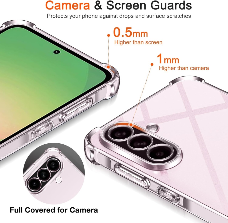 Husa pentru Samsung Galaxy A35 5G, SKYDDAR INNOVATION, Shockproof MagSafe, Transparenta, set cu sticker - 1 | YEO