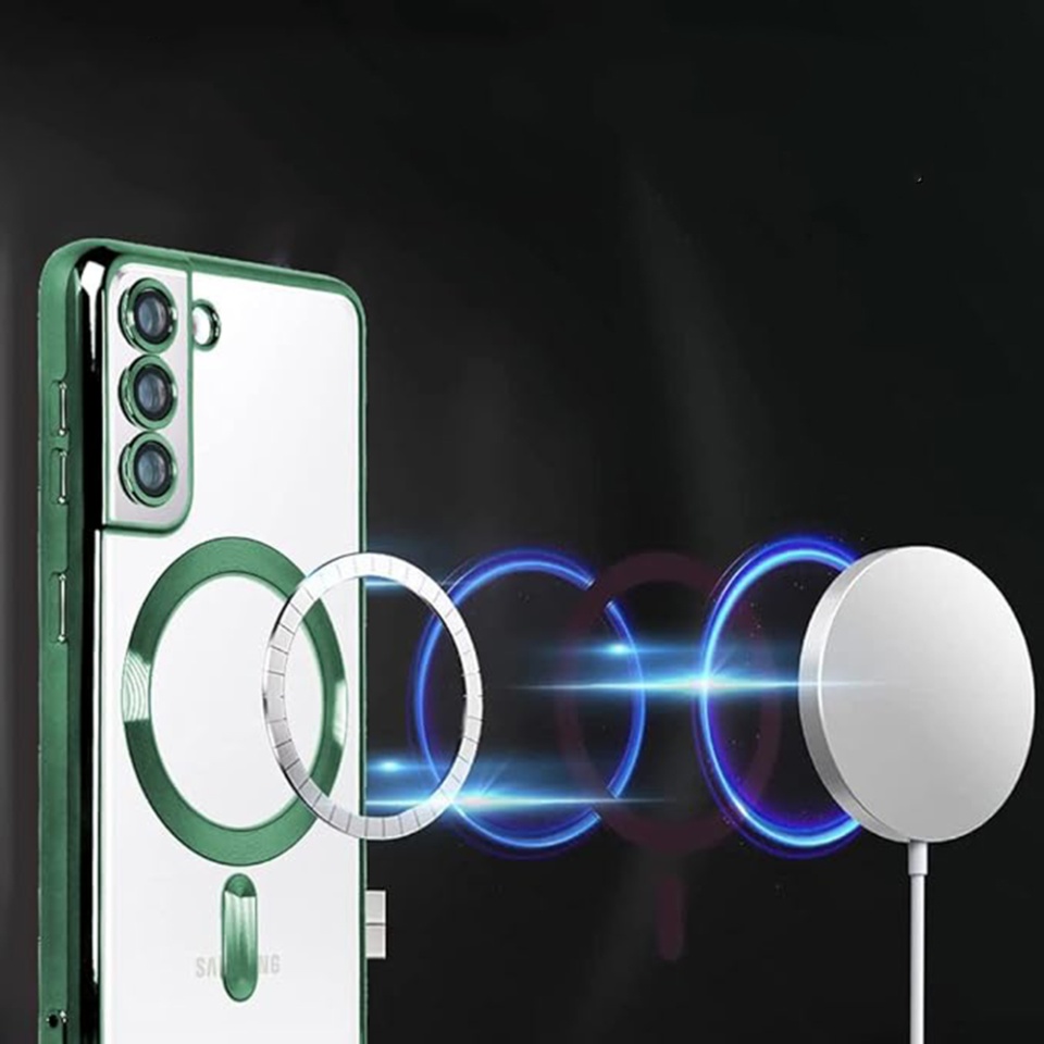Husa pentru Samsung Galaxy A36 5G / Galaxy A56 5G, SKYDDAR INNOVATION, Luxury Shield Magsafe, Protectie Antisoc, Verde inchis, set cu sticker - 2 | YEO