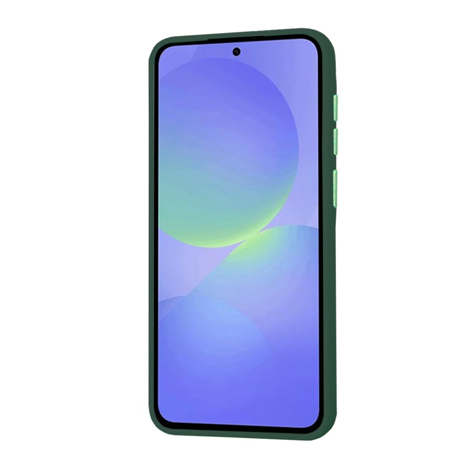 Husa pentru Samsung Galaxy A36 5G, SKYDDAR INNOVATION, HaloFrost, AntiSoc, Verde inchis, set cu sticker - 1 | YEO