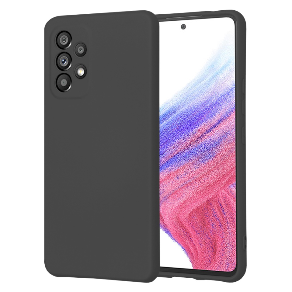 Husa pentru Samsung Galaxy A53 5G din Silicon Catifelat, Protectie Premium, Skyddar SoftElegance - Negru