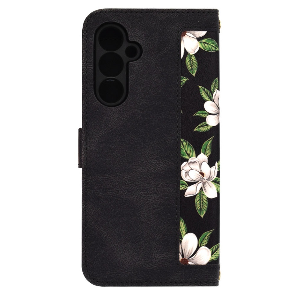 Husa pentru Samsung Galaxy A54, SKYDDAR INNOVATION, Flipcraft din Piele Ecologică, Stand Integrat, Buzunare pentru Carduri, set cu sticker, Negru - 2 | YEO