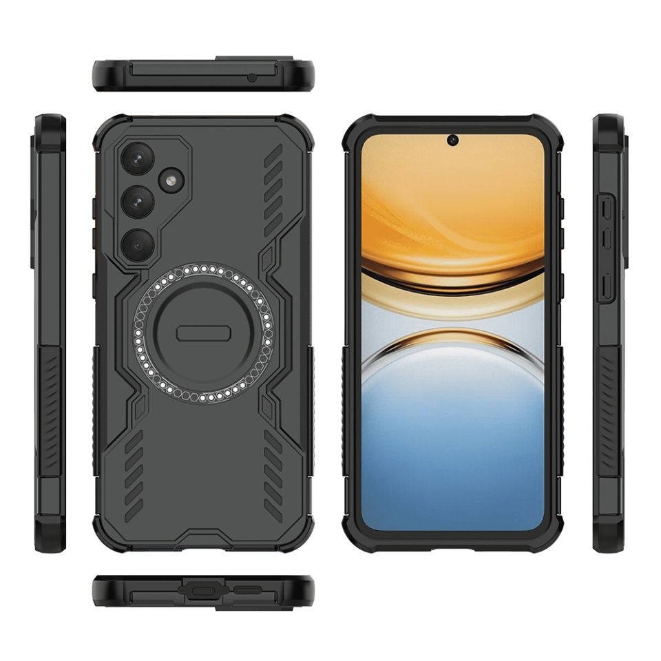 Husa pentru Samsung Galaxy A55 5G, SKYDDAR INOVATION, ArmorMag, Magsafe, set cu sticker, Negru - 2 | YEO