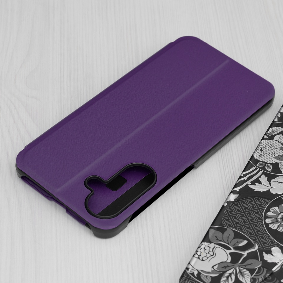 Husa pentru Samsung Galaxy A56 5G tip carte, Eco View Leather - Mov - 1 | YEO
