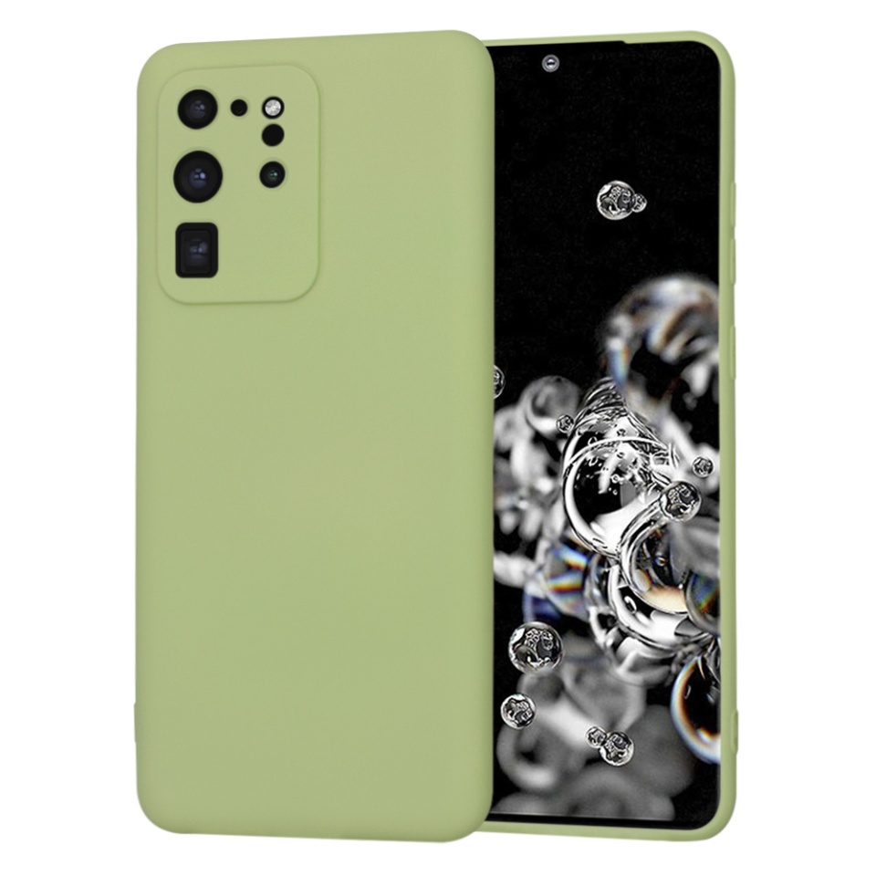 Husa pentru Samsung Galaxy S20 Ultra 5G / Galaxy S20 Ultra din Silicon Catifelat, Protectie Premium, Skyddar SoftElegance - Verde