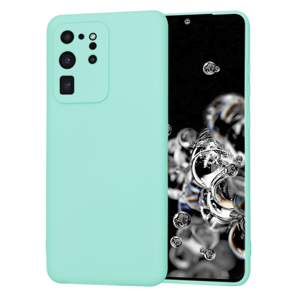 Husa pentru Samsung Galaxy S20 Ultra 5G / Galaxy S20 Ultra din Silicon Catifelat, Protectie Premium, Skyddar SoftElegance - Turcoaz