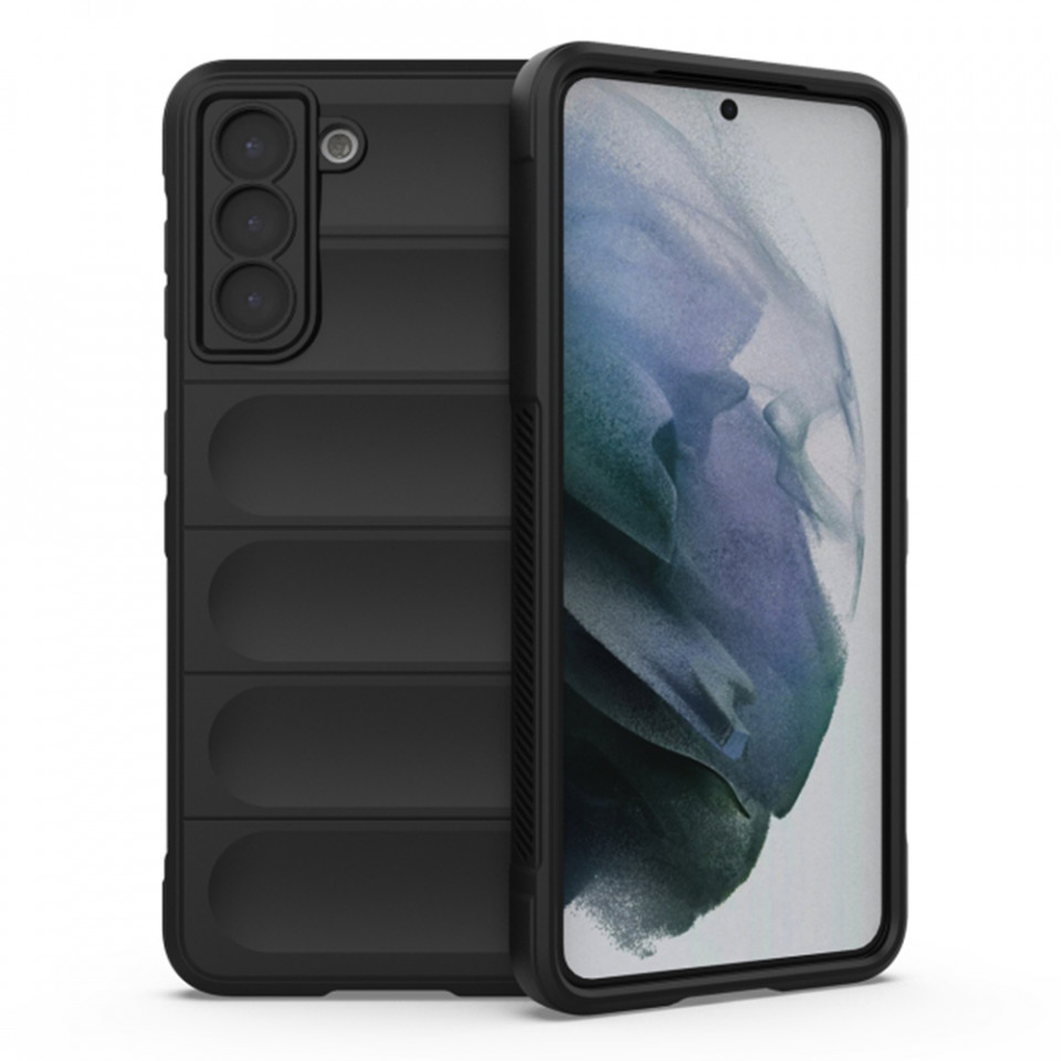 Husa pentru Samsung Galaxy S21 5G eleganta, din silicon mat, SKDR Vogue - Negru