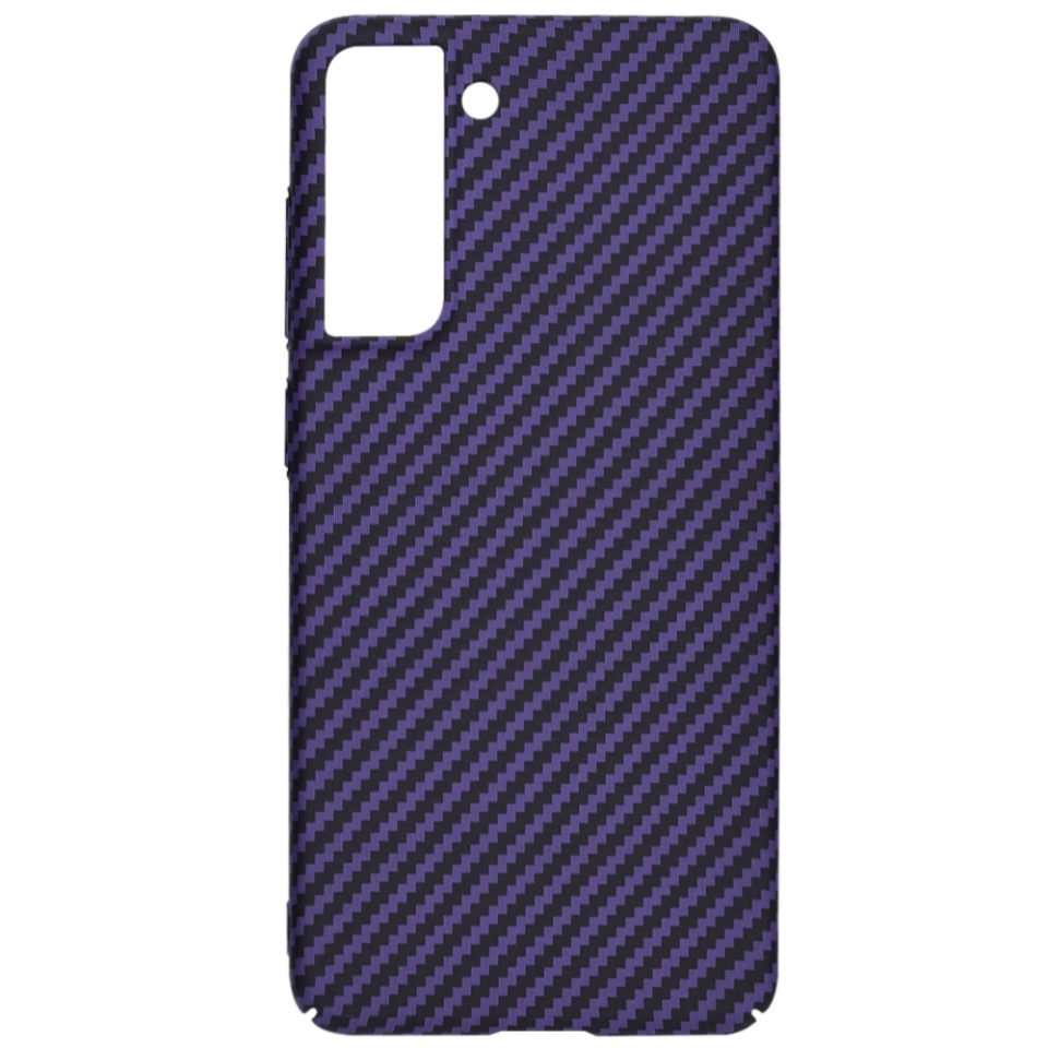 Husa pentru Samsung Galaxy S21 FE 5G, Finisaj Premium cu Textura de Carbon, Design Elegant, SKDR CarbonFlex - Mov - 3 | YEO