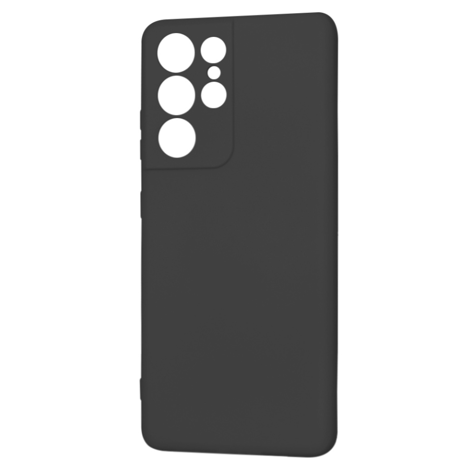 Husa pentru Samsung Galaxy S21 Ultra 5G din Silicon Catifelat, Protectie Premium, Skyddar SoftElegance - Negru - 1 | YEO