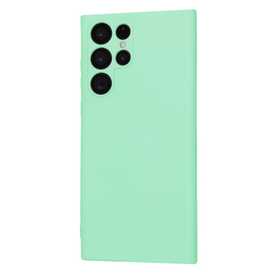 Husa pentru Samsung Galaxy S22 Ultra 5G din Silicon Catifelat, Protectie Premium, Skyddar SoftElegance MagSafe - Verde deschis - 2 | YEO