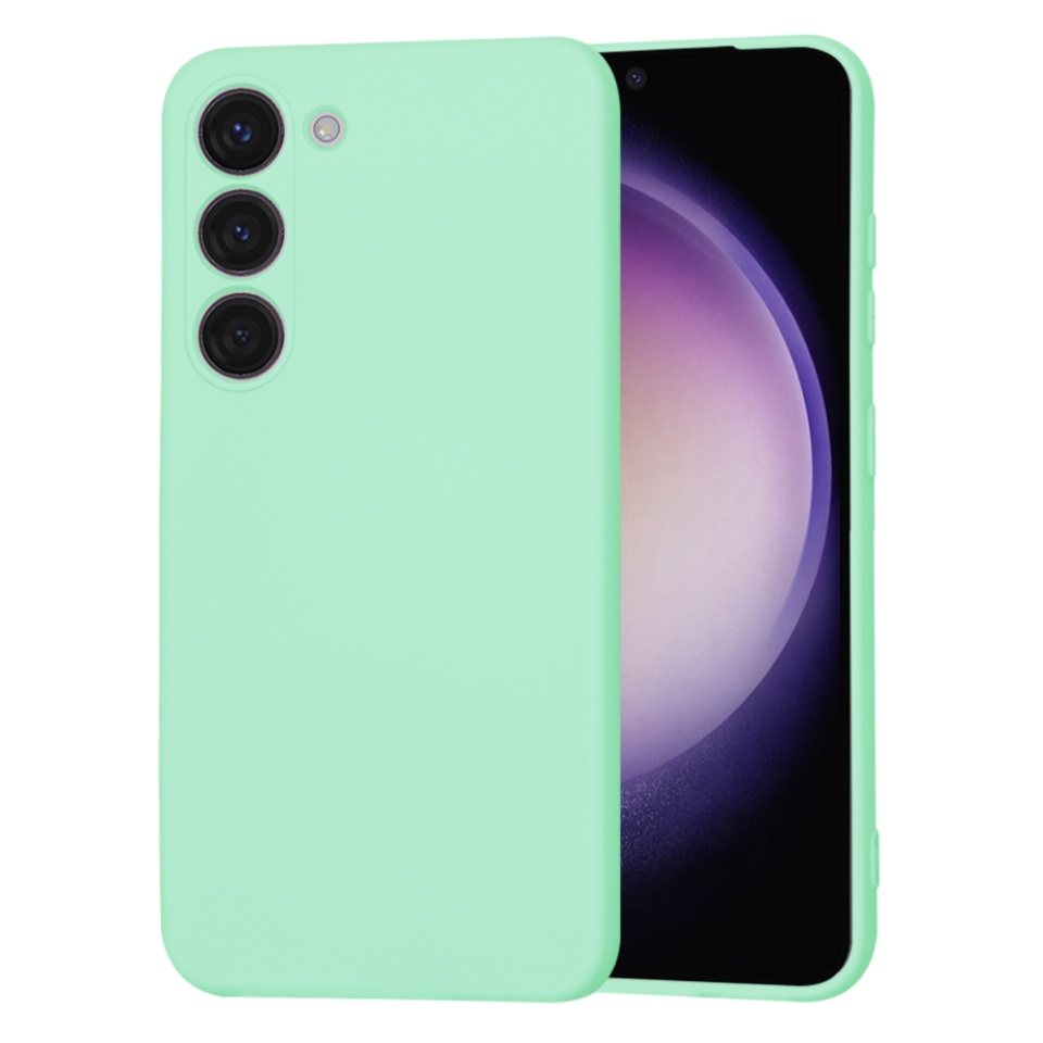 Husa pentru Samsung Galaxy S23 din Silicon Catifelat, Protectie Premium, Skyddar SoftElegance MagSafe - Verde deschis