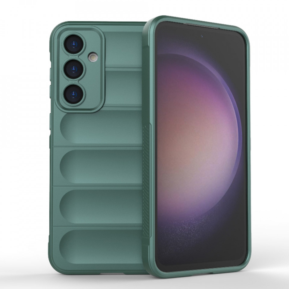 Husa pentru Samsung Galaxy S23 FE eleganta, din silicon mat, SKDR Vogue - Verde