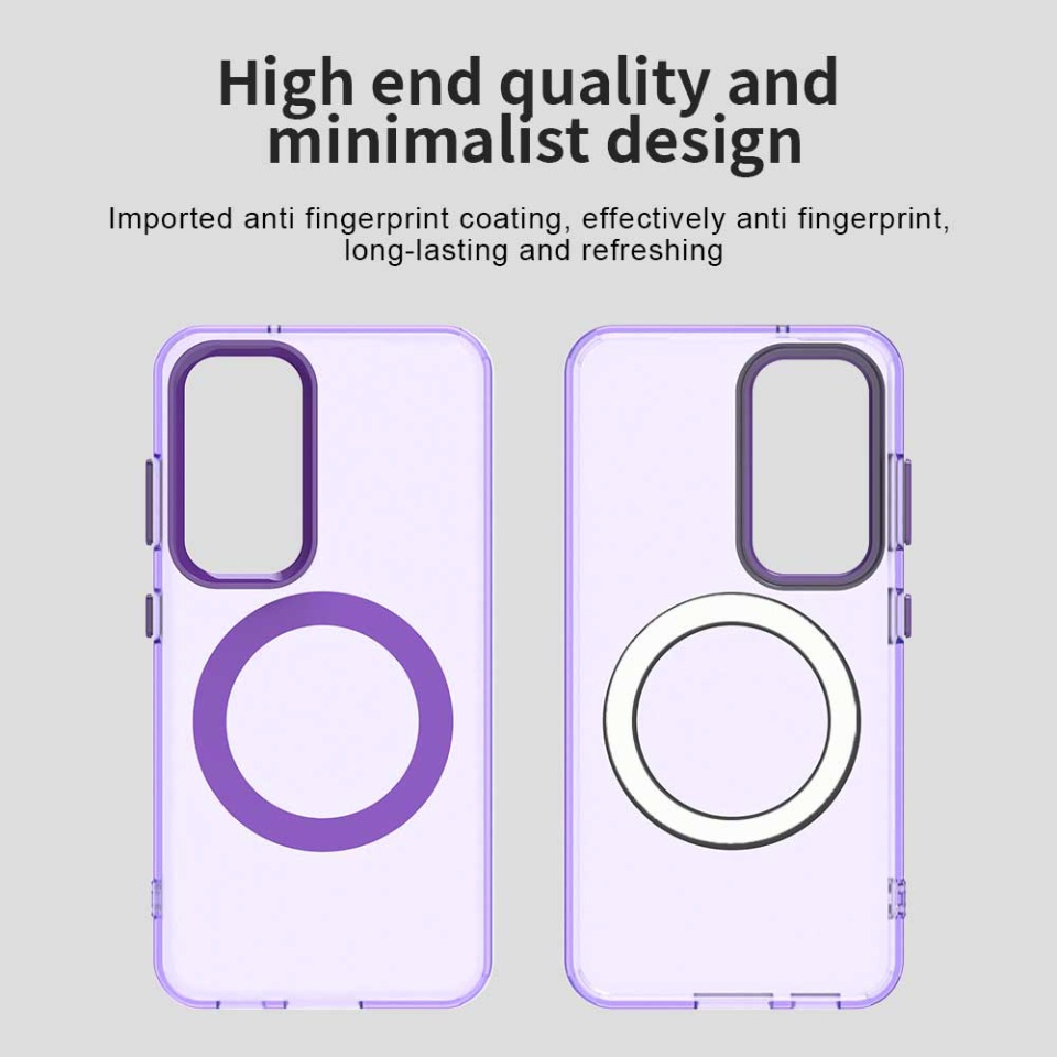 Husa pentru Samsung Galaxy S23 Plus, SKYDDAR INOVATION, CandyCase, Magsafe, set cu sticker, Mov - 2 | YEO