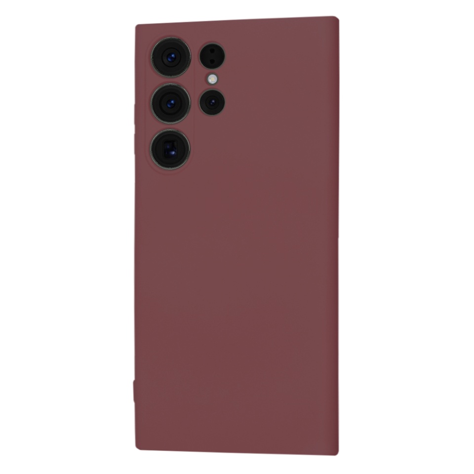Husa pentru Samsung Galaxy S23 Ultra din Silicon Catifelat, Protectie Premium, Skyddar SoftElegance MagSafe - Bordo - 2 | YEO