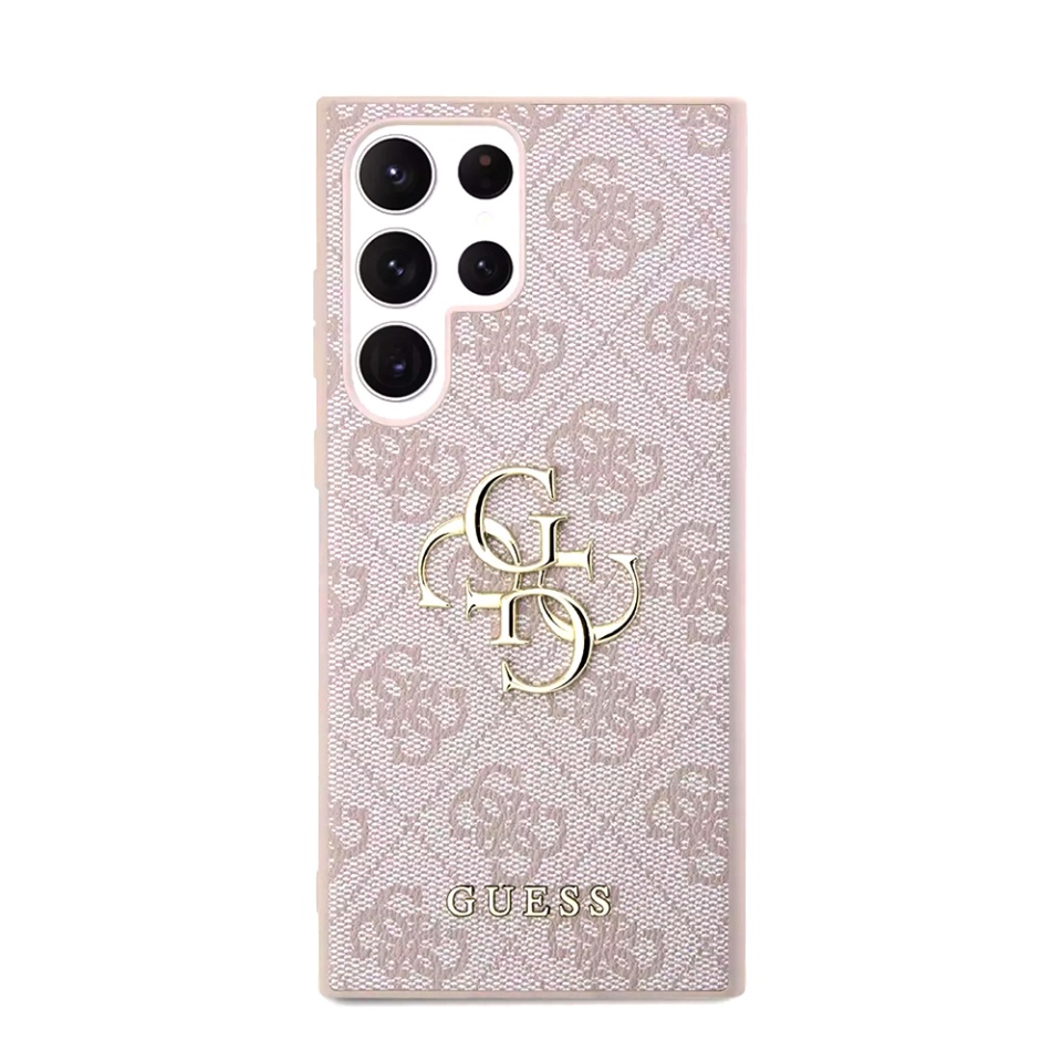 Husa pentru Samsung Galaxy S23 Ultra, Guess Hardcase 4G Big Metal Logo, Protectie Slim, Compatibila, Roz - 1 | YEO