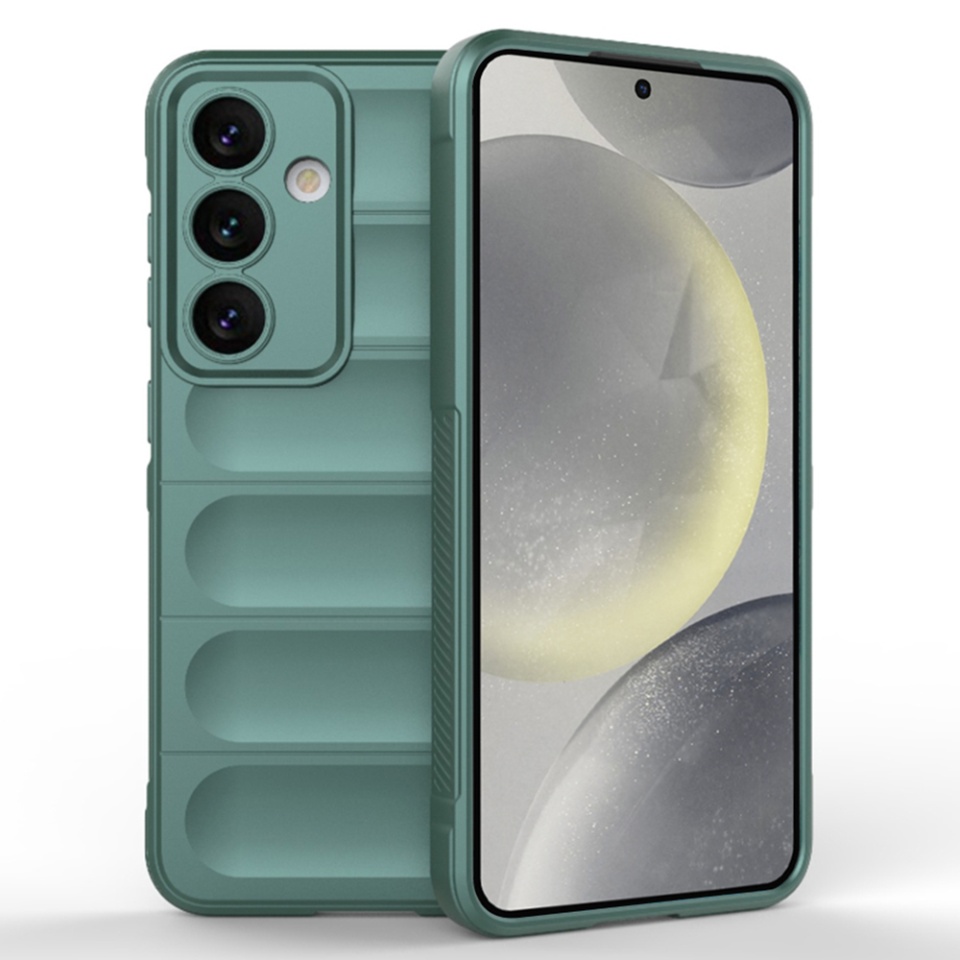 Husa pentru Samsung Galaxy S24 FE eleganta, din silicon mat, SKDR Vogue - Verde