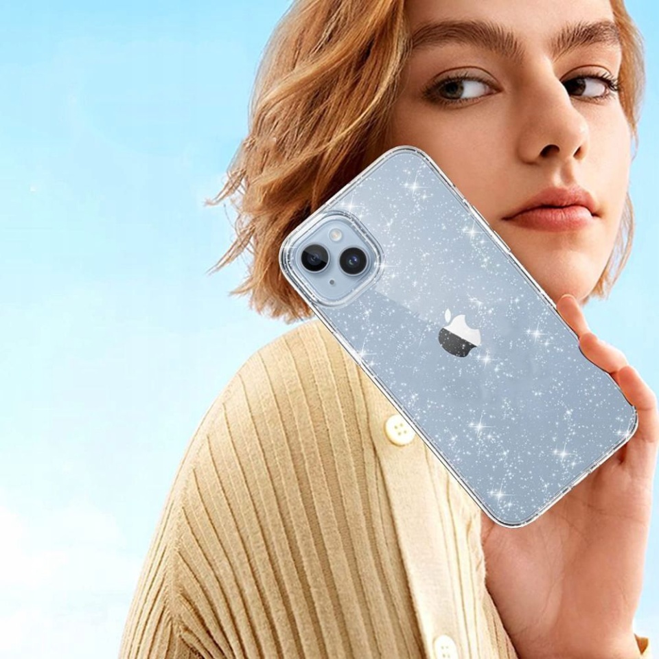 Husa pentru Samsung Galaxy S24 FE , Magsafe, din Silicon TPU cu Sclipici, Design Elegant si Ultra Subtire, SKDR Shine - Transparenta - 3 | YEO