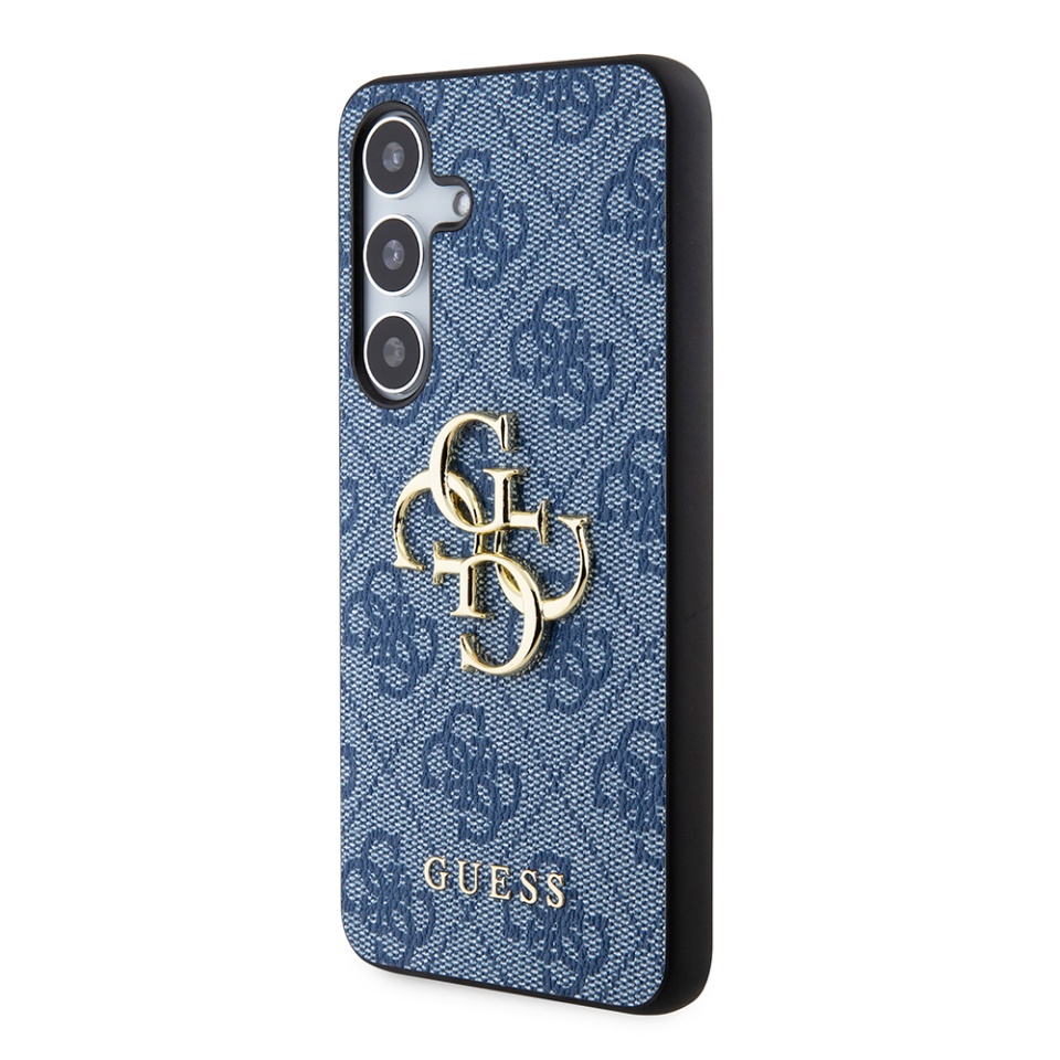 Husa pentru Samsung Galaxy S24 Plus, Guess 4G Metal Logo, Protectie Slim, Compatibila, Albastru - 3 | YEO