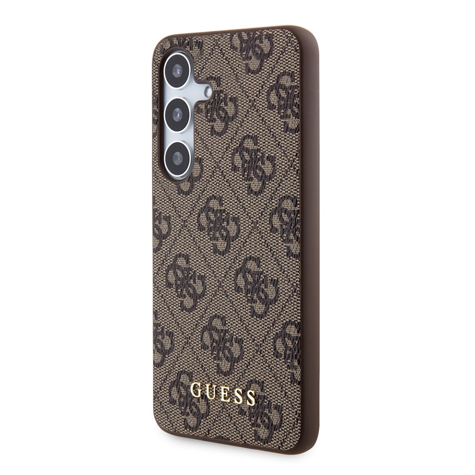 Husa pentru Samsung Galaxy S24 Plus, Guess, Hardcase 4G Metal Gold Logo, Maro - 3 | YEO