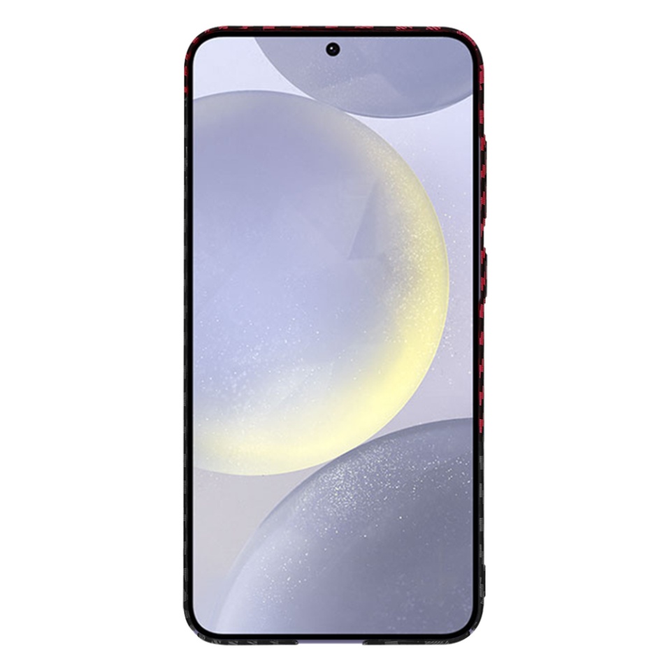 Husa pentru Samsung Galaxy S24 Plus, SKYDDAR INNOVATION, Carbonite FiberShell, Rosu inchis, set cu sticker - 2 | YEO
