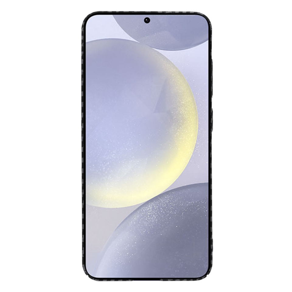 Husa pentru Samsung Galaxy S24 Plus, SKYDDAR INNOVATION, Carbonite FiberShell, Negru, set cu sticker - 2 | YEO